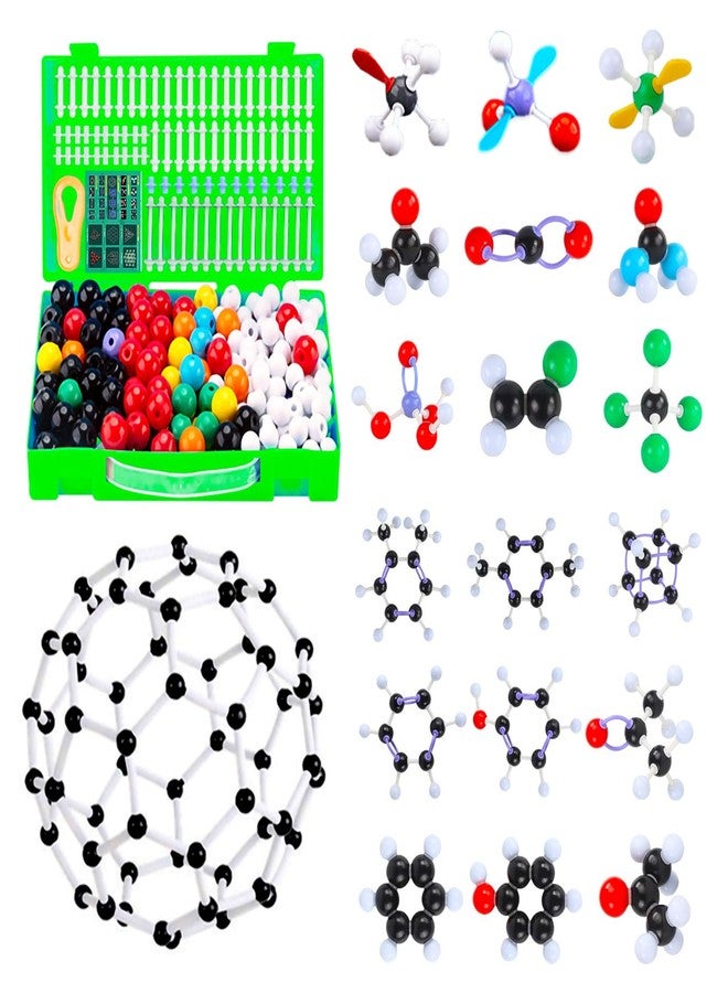 EXBEPE Chemistry Molecular Model Kit 452pc with C60,Educational Science Set Learning Chemistry Atoms,Bonds and Structures Teaching Aids School Supplies - Image 1